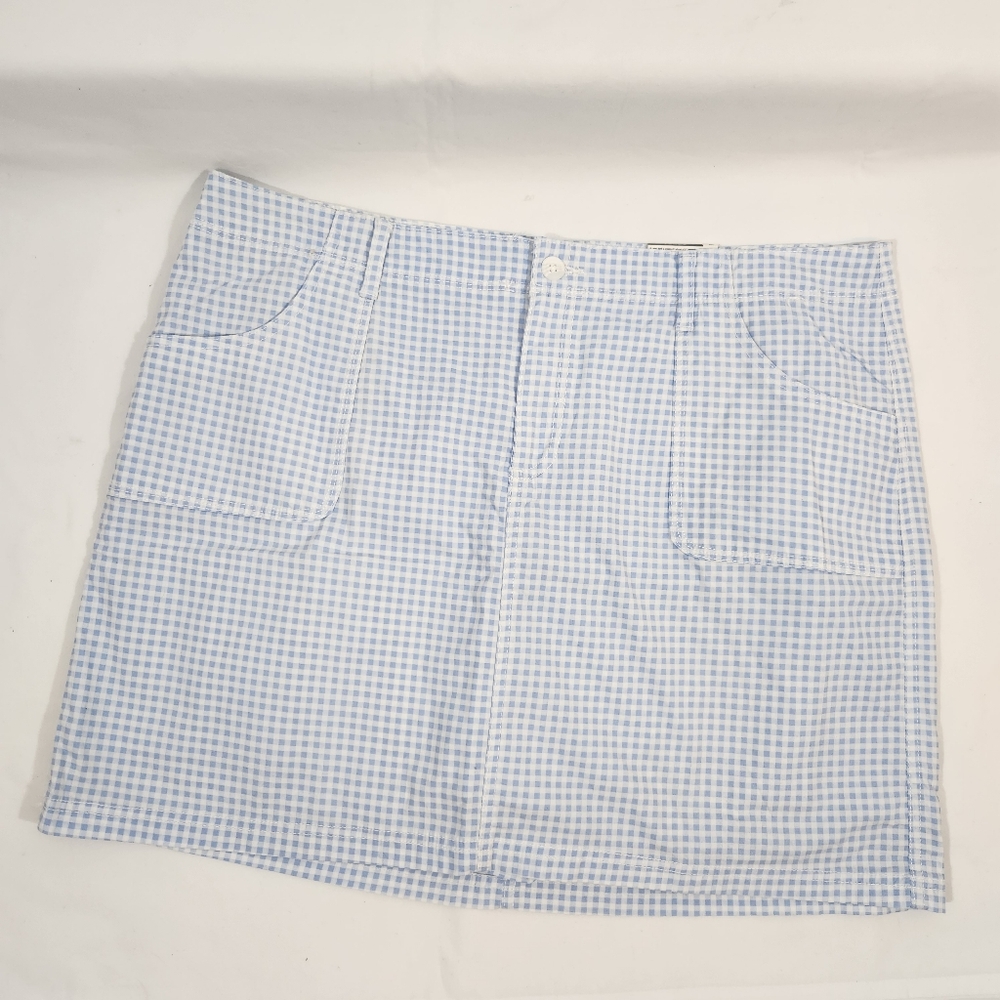 NWT St. John's Bay Blue Gingham Skort Size 18